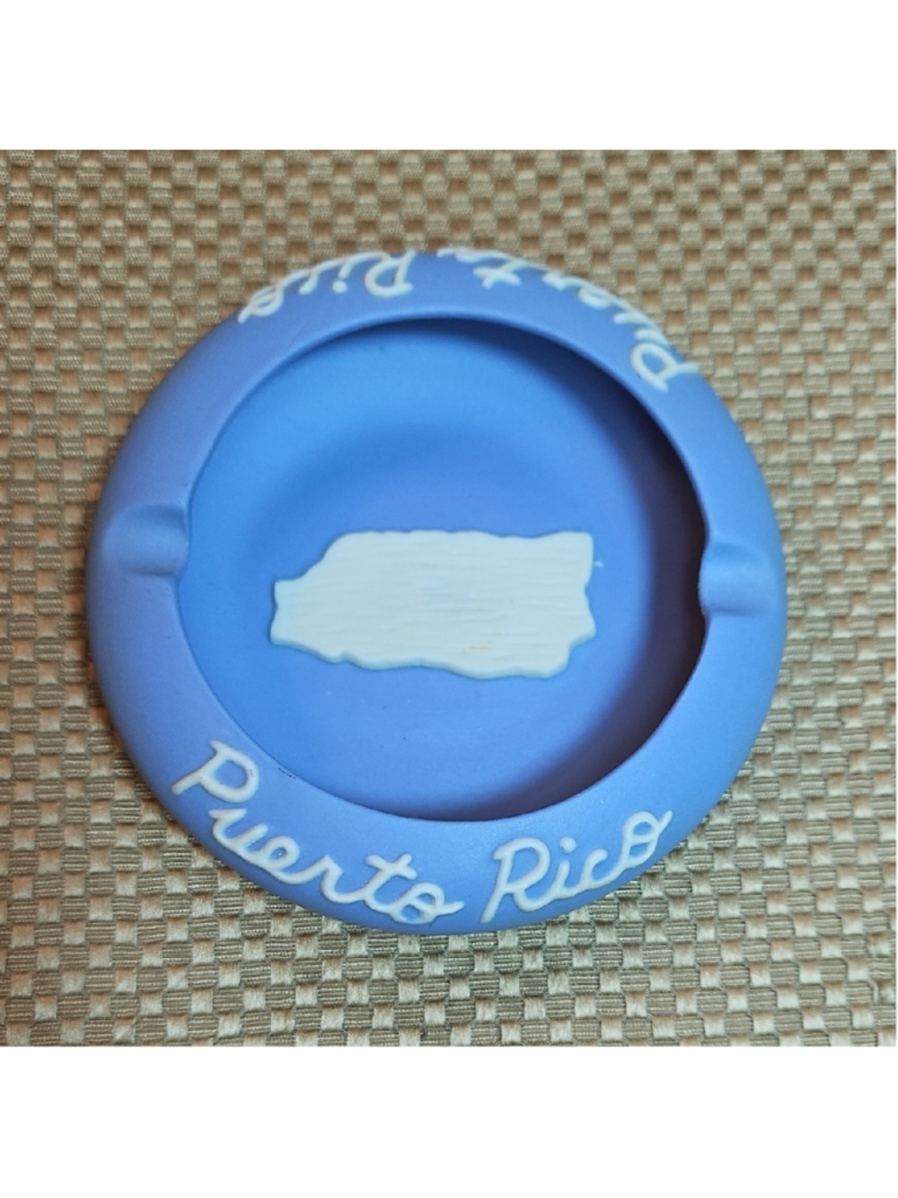 Puerto Rico Ashtray Souvenir - Excellent Condition Wedgewood Color 5¾" Approx